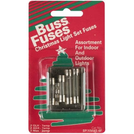 Eaton Bussmann Cooper Bussmann BP-XMAS-6F Christmas Light Replacement Fuse; 6 Pack 134892